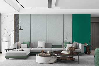 九江轻奢风格-客厅