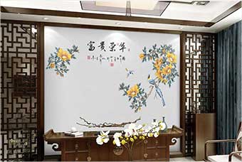 九江森佰汇航空纤维墙咔(富贵荣华)